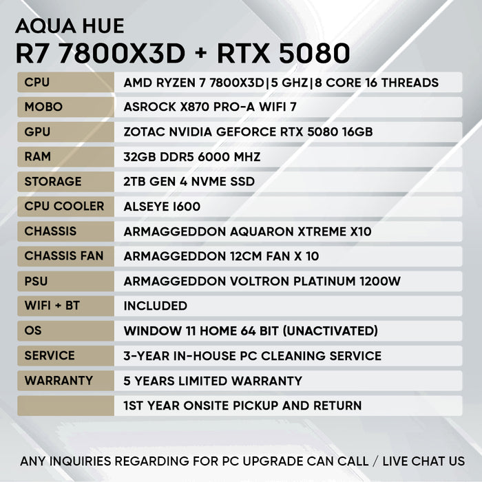 RYZEN 7 7800X3D + RTX 5080 (SAME DAY DELIVERY)