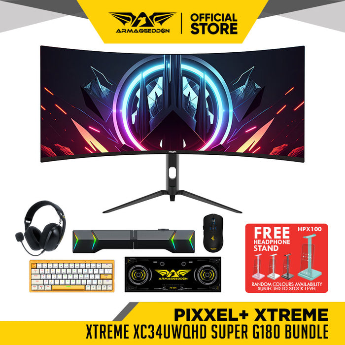 Pixxel+ Xtreme XC34UWQHD Super 180Hz G-SYNC | WIRELESS BUNDLE