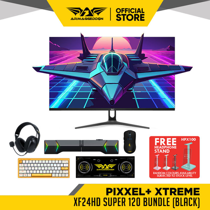 Pixxel+ Xtreme XF24HD Super 120Hz G-SYNC | WIRELESS BUNDLE (BLACK)