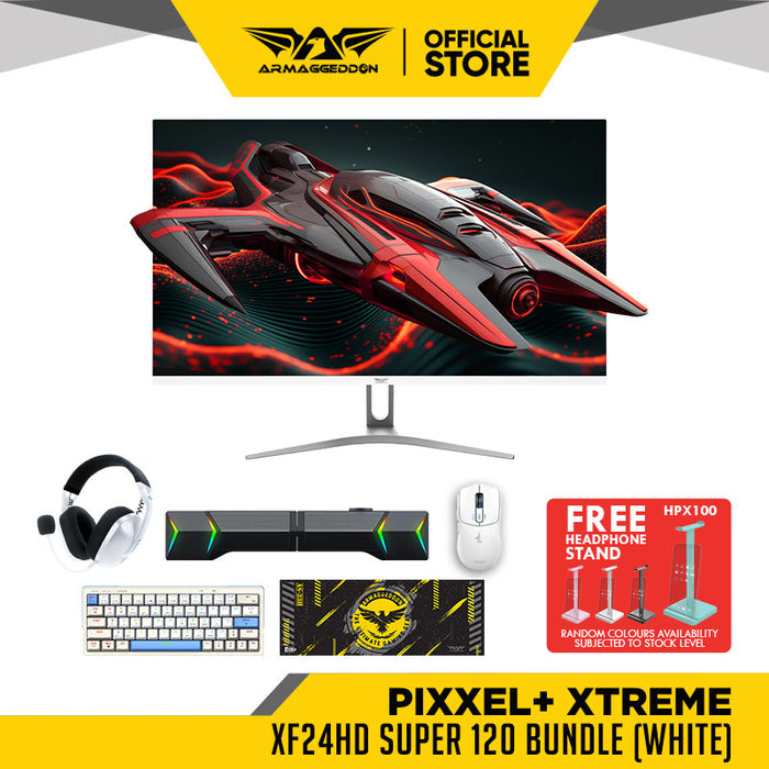 Pixxel+ Xtreme XF24HD Super 120Hz G-SYNC | WIRELESS BUNDLE (WHITE)