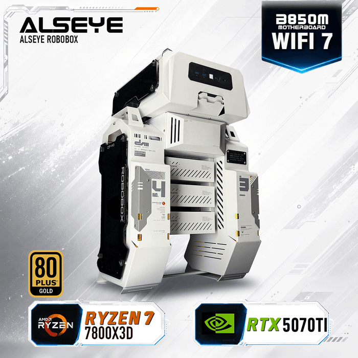 Armaggeddon High-End Gaming PC – AMD Ryzen 7 7800X3D + RTX 5070Ti | Alseye Robobox