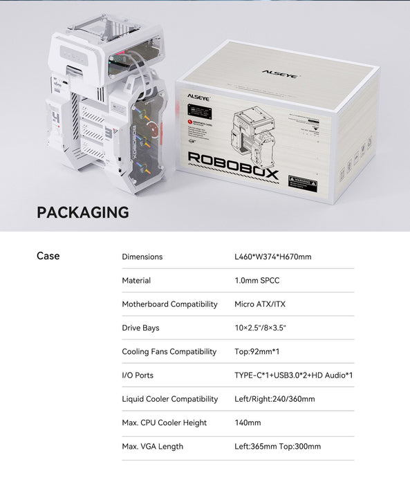 ALSEYE ROBOBOX PC chassis detail view