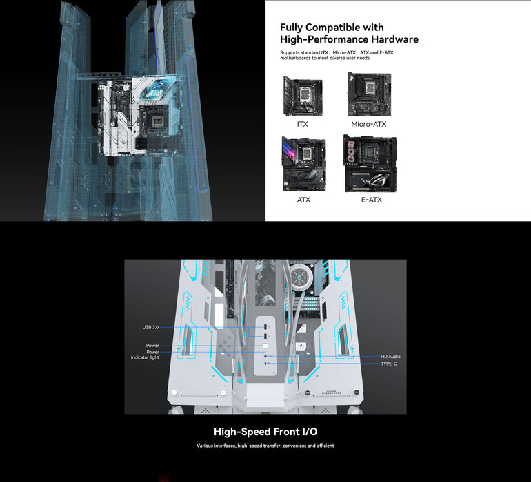 ALSEYE STAR ARK PC chassis detail view